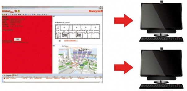 Esquema software gráfico gestión sistemas detección Honeywell