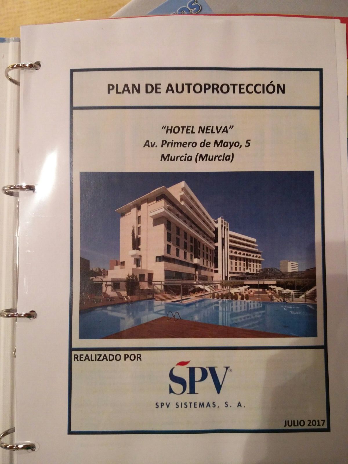 Documentación plan autirprotección Documentación implantación plan de autoprotección